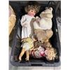 Image 2 : Box of Misc Kids Toy Dolls  & Tote of Misc Dolls/Stuffies