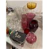 Image 2 : Collection of Glassware, Crystal Bowls & Colored Vases