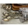 Image 2 : Vintage Silver-Plated Serving Trays, Flatware & Creamer Set