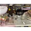 Image 3 : Shelf lot of Misc - Salt & Paper Shaker, Tea Pot, Tiki Mug, Plates, Decor, Christmas Decor, Etc.