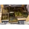 Image 1 : Large Lot of Framed Brass Art - Totem Poles, Trains & Landscapes