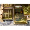 Image 2 : Large Lot of Framed Brass Art - Totem Poles, Trains & Landscapes