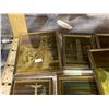 Image 3 : Large Lot of Framed Brass Art - Totem Poles, Trains & Landscapes