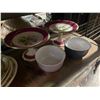 Image 3 : Shelf Lot - Decorative Plates, Compotes & Serving Bowls Includes blue & white china, floral cake sta