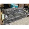 Image 2 : Dark Gray / Charcoal Leather Sofa