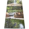 Image 3 : Canvas Offset Umbrella w/Led Lights & Base