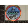 Image 2 : $5 NUGGET CASINO CHIP 1996 FALLEN NUGGET HOME