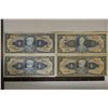 4-BRASIL BILLS: 1-500 CRUZEIROS & 3-ONE CRUZEIROS.
