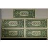 Image 2 : 5-CRISP UNC 1963 US $1 FRN'S