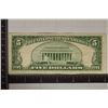 Image 2 : 1953-A US STAR NOTE $5 SILVER CERTIFICATE BLUE