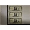 Image 1 : 3-US $1 SILVER CERT STAR NOTES: 2-1957-A & 57-B