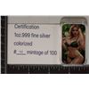 Image 1 : 1 TROY OZ .999 FINE SILVER ADULT COLORIZED ART BAR