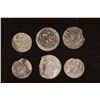 Image 2 : 6 SILVER DIME SIZED OTTOMAN EMPIRE PARA COINS: