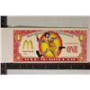 Image 2 : MCDONALDS CRISP UNC GIFT CERTIFICATE BOOKLET