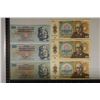 6-CZECHOSLOVAKIA BILLS: 3-1986 10 KORUN & 3-1970