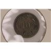 Image 2 : 1874 DENMARK SILVER 10 ORE .0186 OZ. ASW