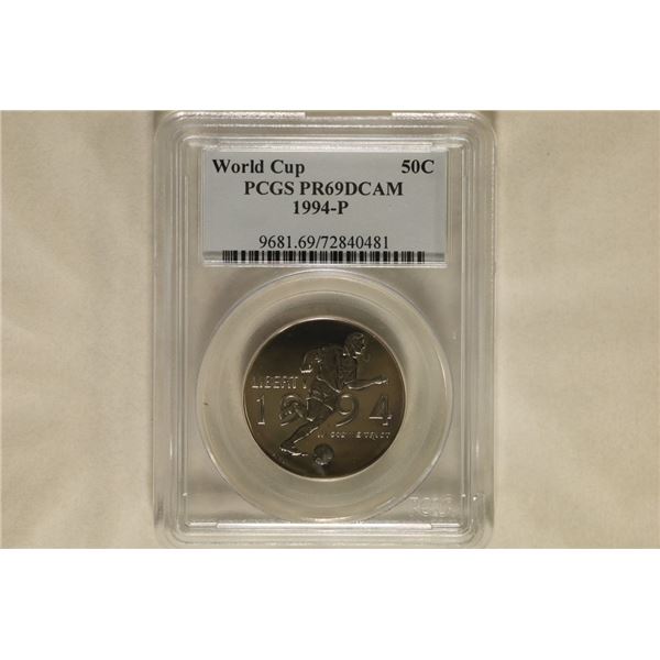 1994-P WORLD CUP HALF DOLLAR PCGS PR69 DCAM