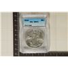 Image 1 : 2015 AMERICAN SILVER EAGLE ICG MS70 1 OZ. SILVER