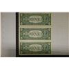 Image 2 : 3 AU+ US $1 SILVER CERTIFICATE STAR NOTES: