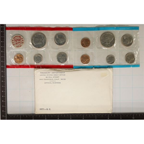 1971 US MINT SET (UNC) P/D/S (WITH ENVELOPE)