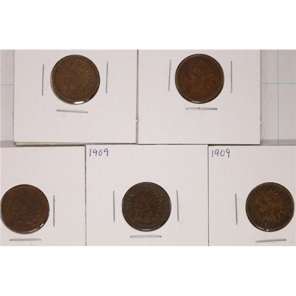 5-1909 INDIAN HEAD CENTS, 2 ARE (FINE) 2025