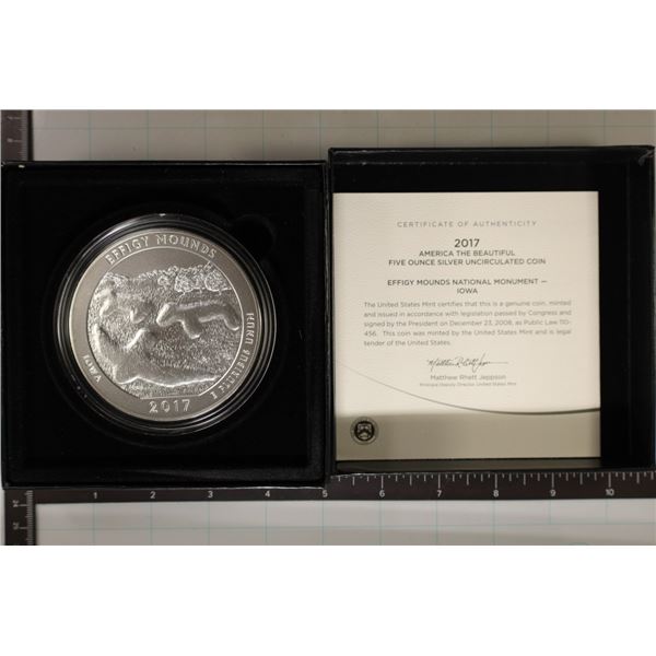 2017-P AMERICA THE BEAUTIFUL SILVER 5 OZ. ROUND