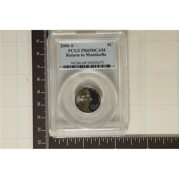 2006-S RETURN TO MONTICELLO NICKEL PCGS PR69 DCAM
