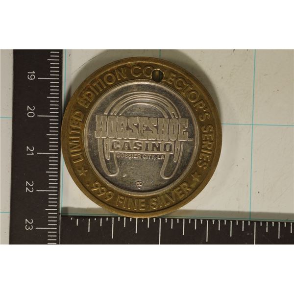CASINO $10 SILVER TOKEN (UNC) HORSESHOE CASINO