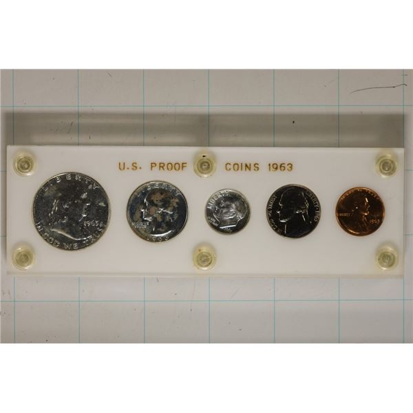 1963 US SILVER PROOF SET IN PLASTIC CASE