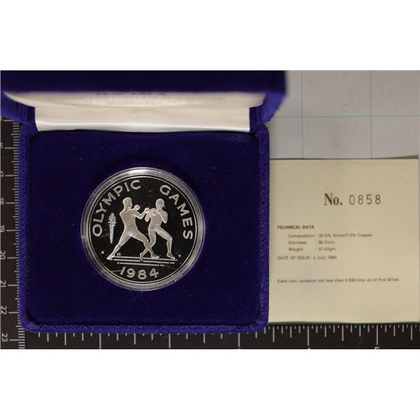 1984 PF SAMOA STERLING SILVER $10 OLYMPIC GAMES