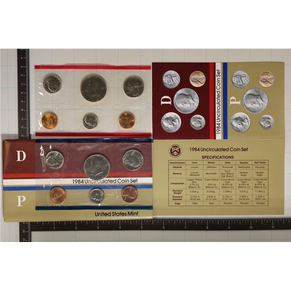 1984 US MINT SET (UNC) P/D (WITH ENVELOPE)