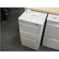 Grey 3 Drawer File Pedestal