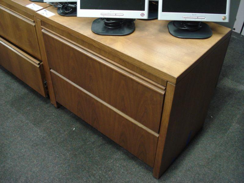 Teak 2 Drawer Lateral Filing Cabinet