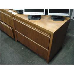Teak 2 Drawer Lateral Filing Cabinet