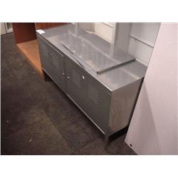 Grey 2 Drawer Cabinet