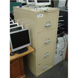 Fire King 4 Drawer Fireproof File Cabinet
