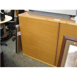 Maple 3 Drawer Lateral File Cabinet