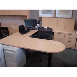 Maple Steelcase U-shape Executive Suite