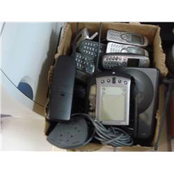 Box Of Cell Phones & Misc