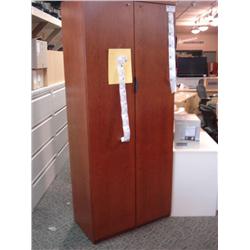 Cherry 7' - 2 Drawer Cabinet -1/2 Shelving