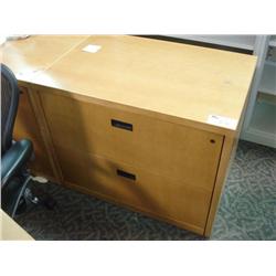 Dark Maple 2 Drawer Lateral File Cabinet