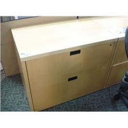 Light Maple 2 Drawer Lateral File Cabinet