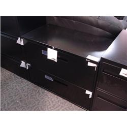 Black 2 Drawer Lateral File Cabinet