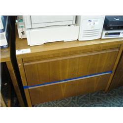 Walnut 2 Drawer Lateral File Cabinet