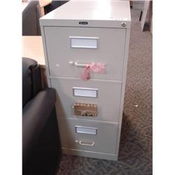 Beige 3 Drawer Legal File Cabinet