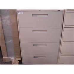Beige 4 Drawer Lateral File Cabinet