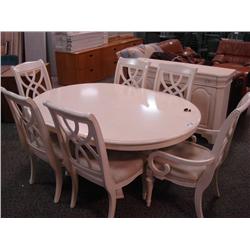 White 8 Pc. Dining Room Set