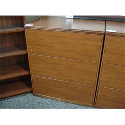 Cherry 3 Drawer Lateral File Cabinet
