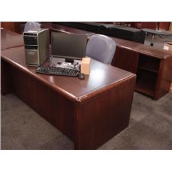 Walnut  Double Pedestal Executive Desk