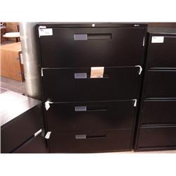 Black Global 4 Drawer Lateral File Cabinet